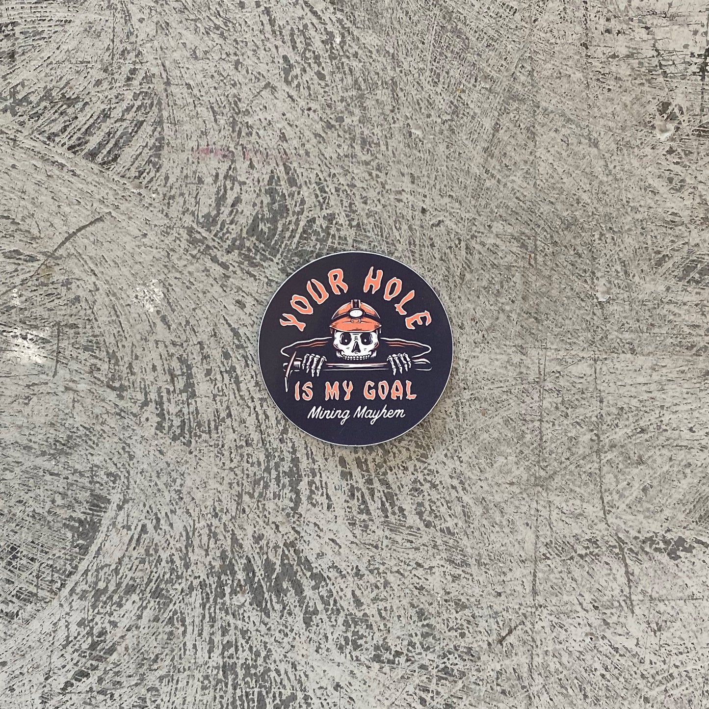Your Hole Is My Goal - Sticker (White Large)